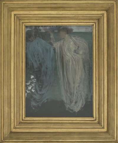 Symfoni i grøn og violet, ca. 1868 (olie på mølleplade monteret på træpanel) af James Abbott McNeill Whistler
